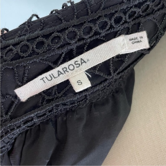 TULAROSA Brynn Black Eyelet Lace Romper size S - Picture 5 of 9